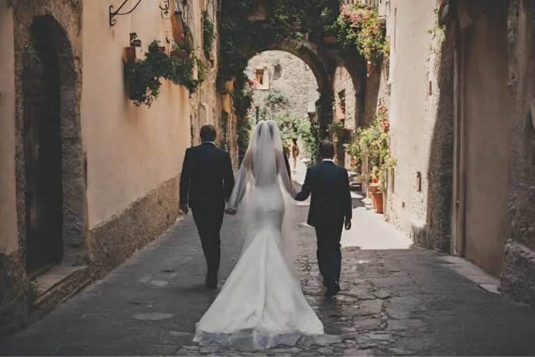 Italian Destination Wedding: Bride in Taormina